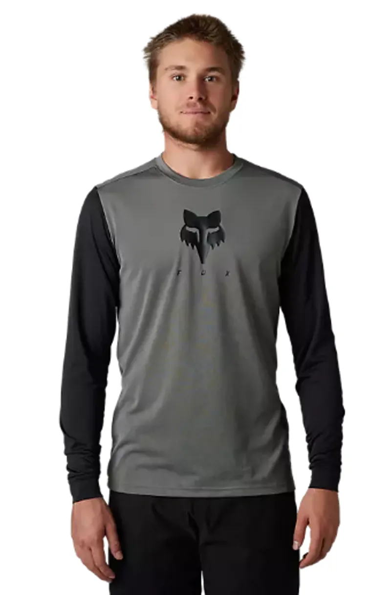 Fox Racing Ranger Tru Dri Long Sleeve Jersey in Pewter-1